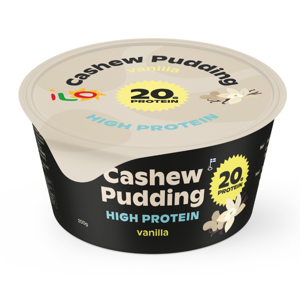 cashew high protein pudding vanilja pakkaus
