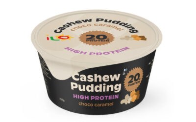 high protein cashew pudding choco caramel
